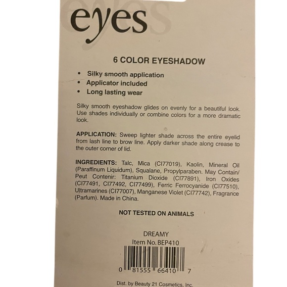 NIB L.A. Colors 6-color eye shadow palette in Dreamy - Picture 2 of 2